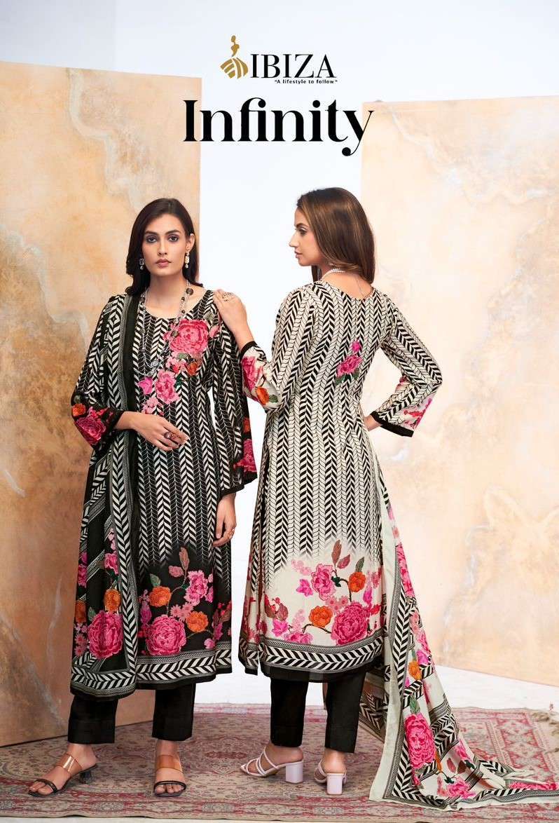 IBIZA INFINITY BEMBERG MUSLIN SUIT CATALOUGE SURAT WHOLESALER 