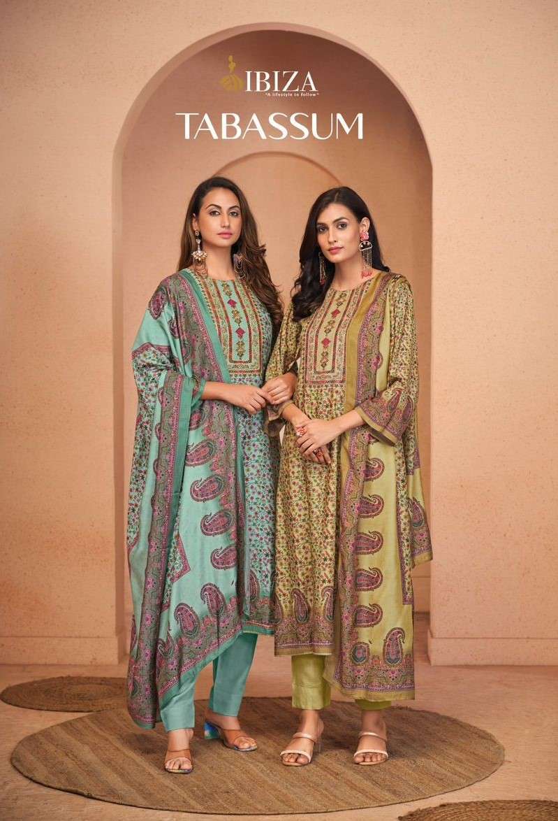 IBIZA TABASSUM MUSLIN KANI PRINT SUMMER PRINT SUIT CATALOUGE SURAT 