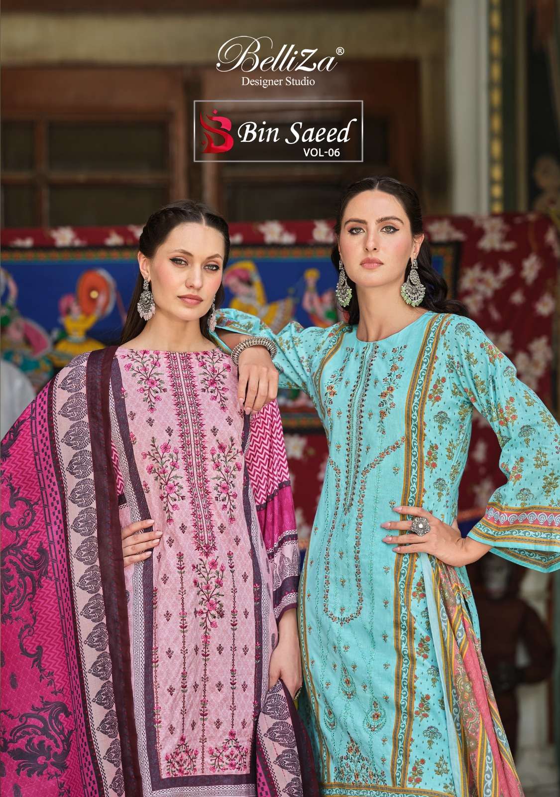 belliza binsaeed vol 6 pakistani karachi print catalouge surat wholesaler