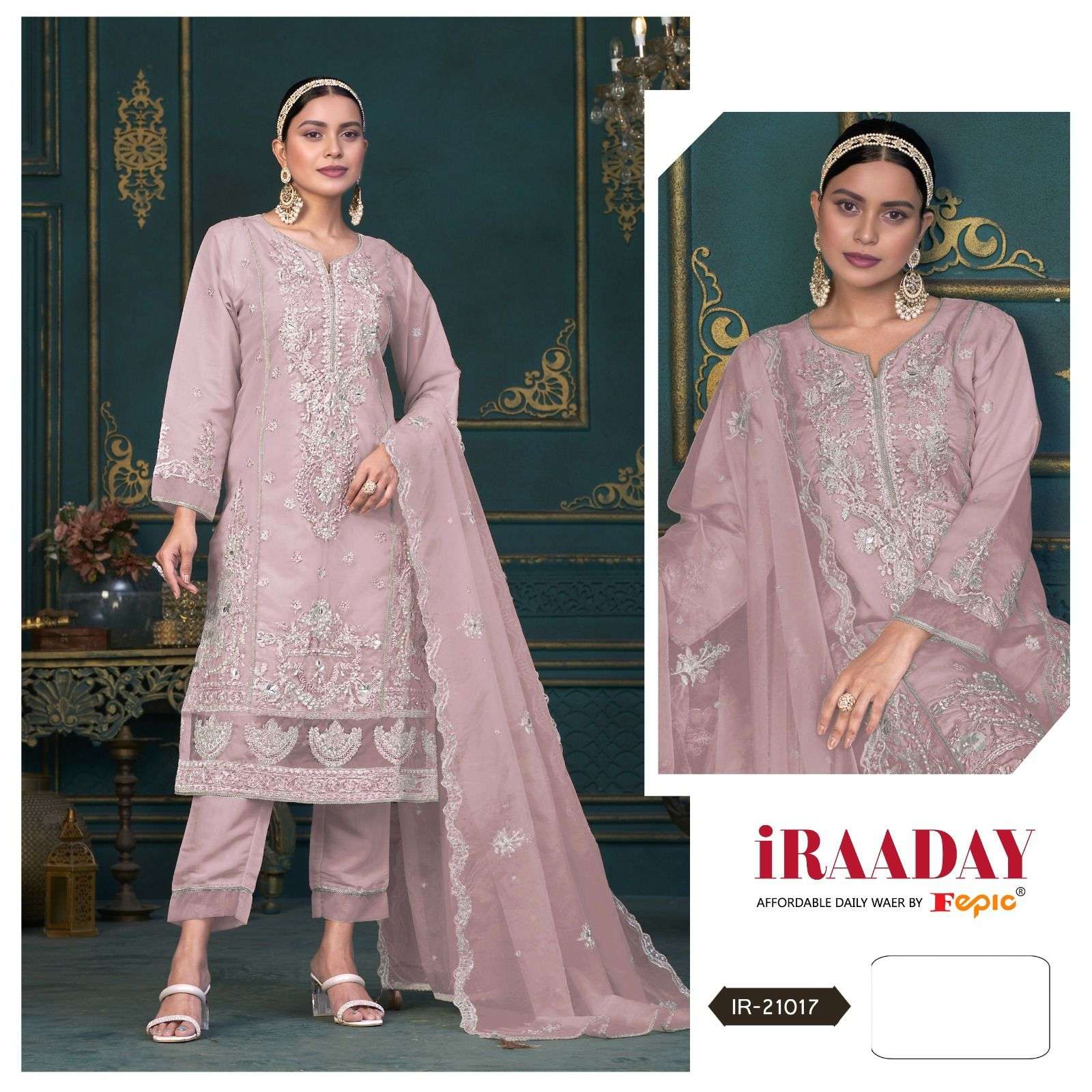 FEPIC 21017 IRAADAY ORGENZA PAKISTANI SUIT SURAT ONLINE DEALER