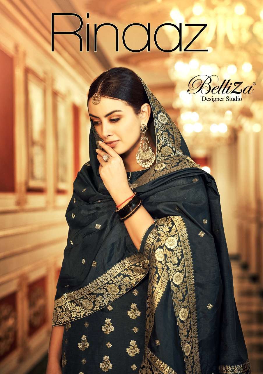 BELLIZA RINAAZ DOLA SILK JACQUARD SUIT CATALOUGE SURAT WHOLESALER 