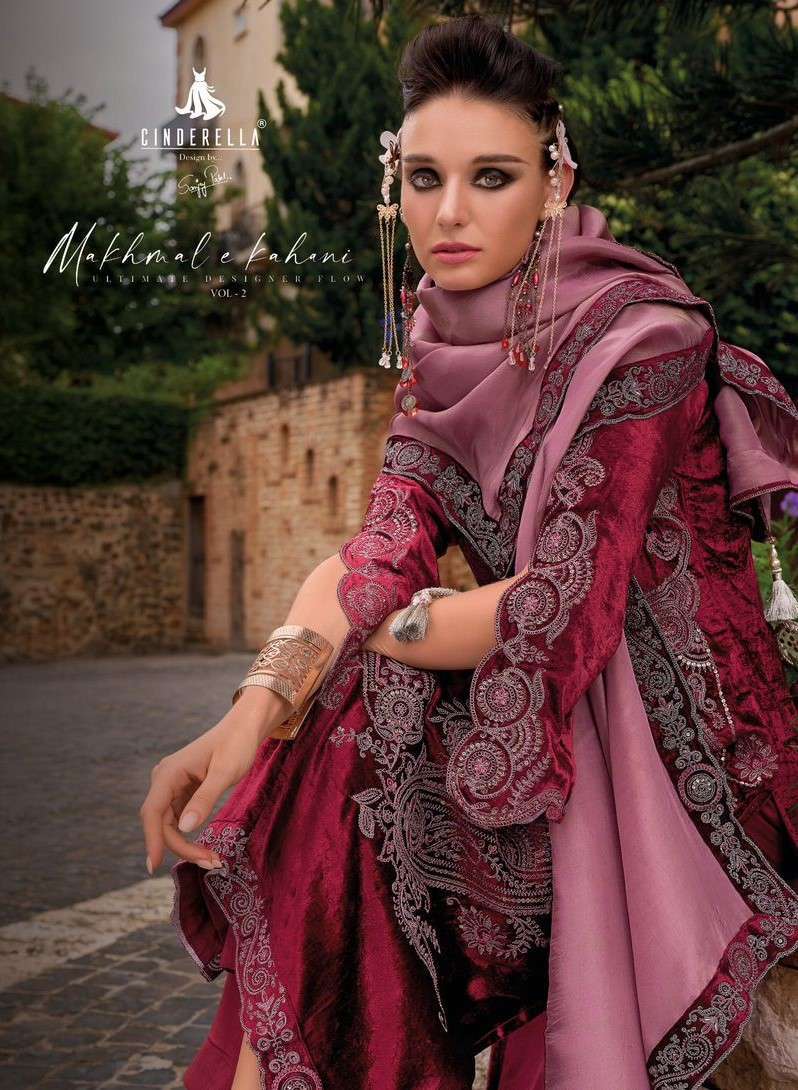 CINDERELLA MAKHMAL E KAHANI VOL 2 CINDERELLA VELVET SUIT WHOLESALE