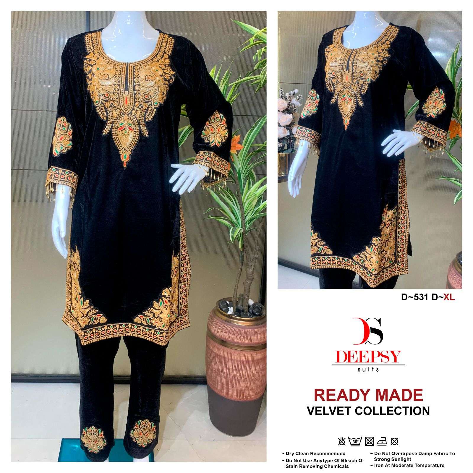 DEEPSY D531 TILLA KASHMIRI VELVET TILLA READYMADE WHOLESALE SURAT