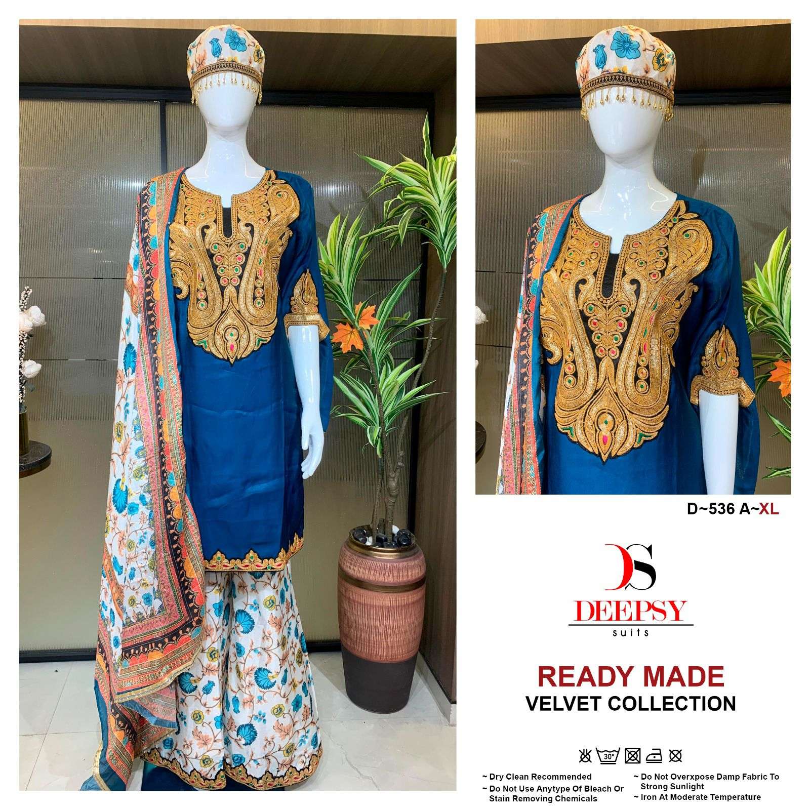 DEEPSY D536 TILLA KASHMIRI TILLA SILK SUIT SURAT WHOLESALER