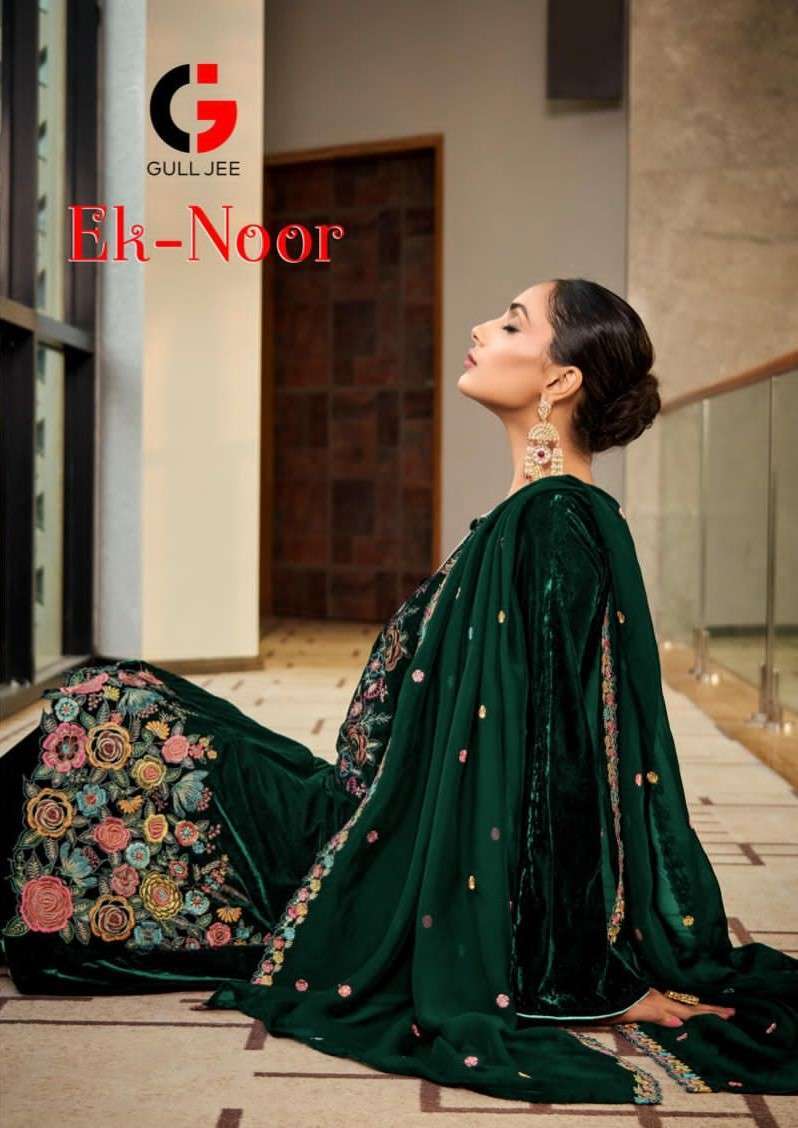 GULLJEE EK NOOR KASHMIRI VELVET PRE WINTER SUIT WHOLESALE