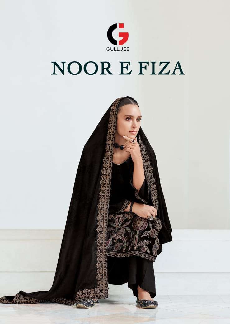 GULLJEE NOOR E FIZA VISCOSE VELVET SUIT CATALOUGE WHOLESALER SURAT