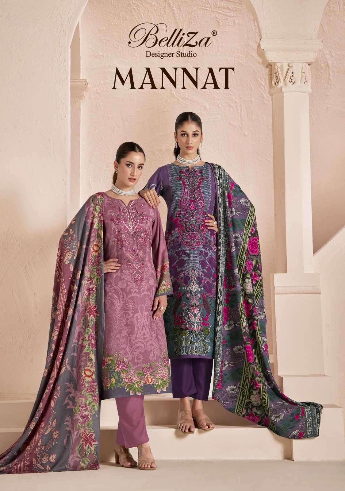 BELLIZA MANNAT PASHMINA MOTA WINTER SUIT CATALOGUE WHOLESALER SURAT