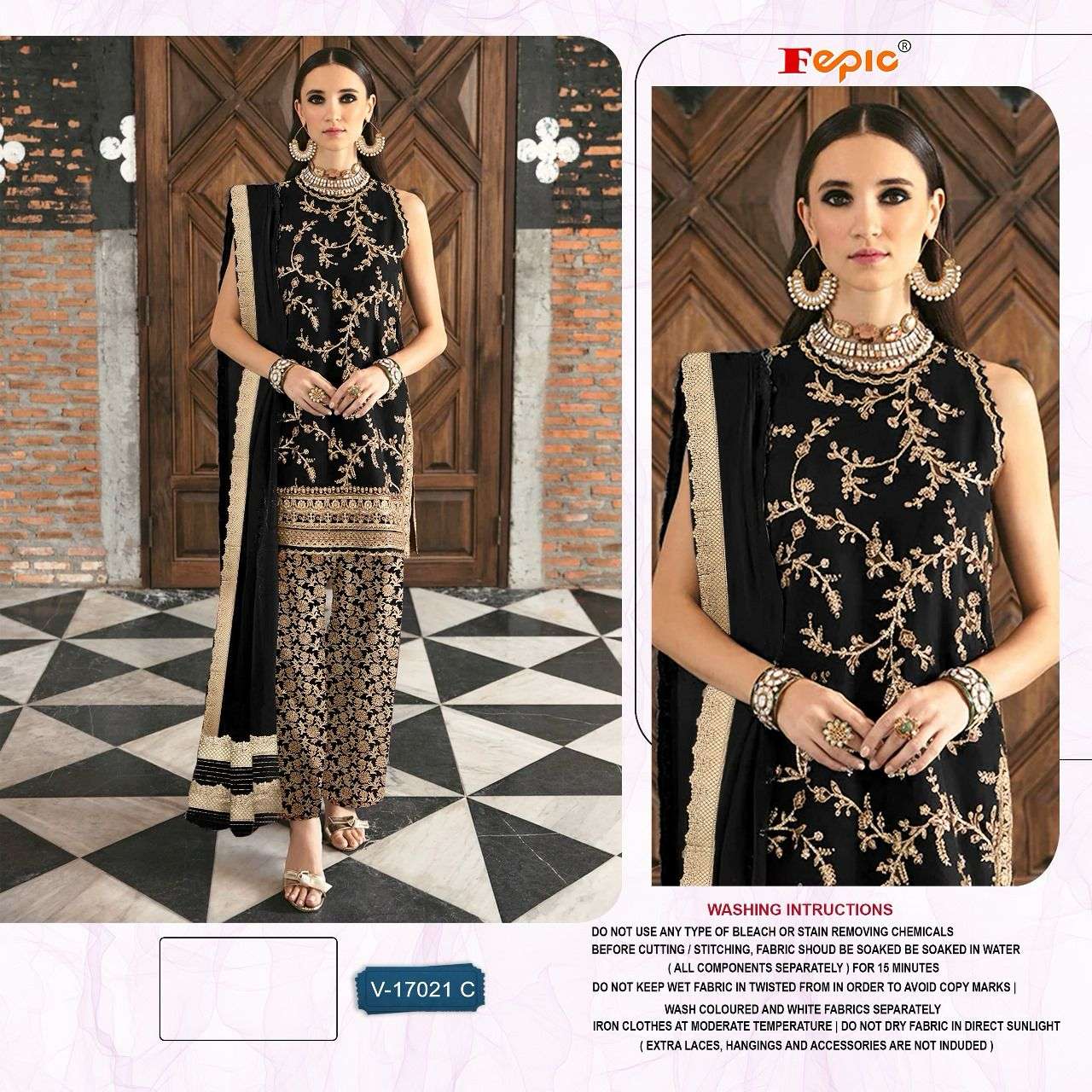 FEPIC ROSEMEEN V17021 VELVET JACQUARD PRE WINTER SUIT ONLINE DEALER SURAT