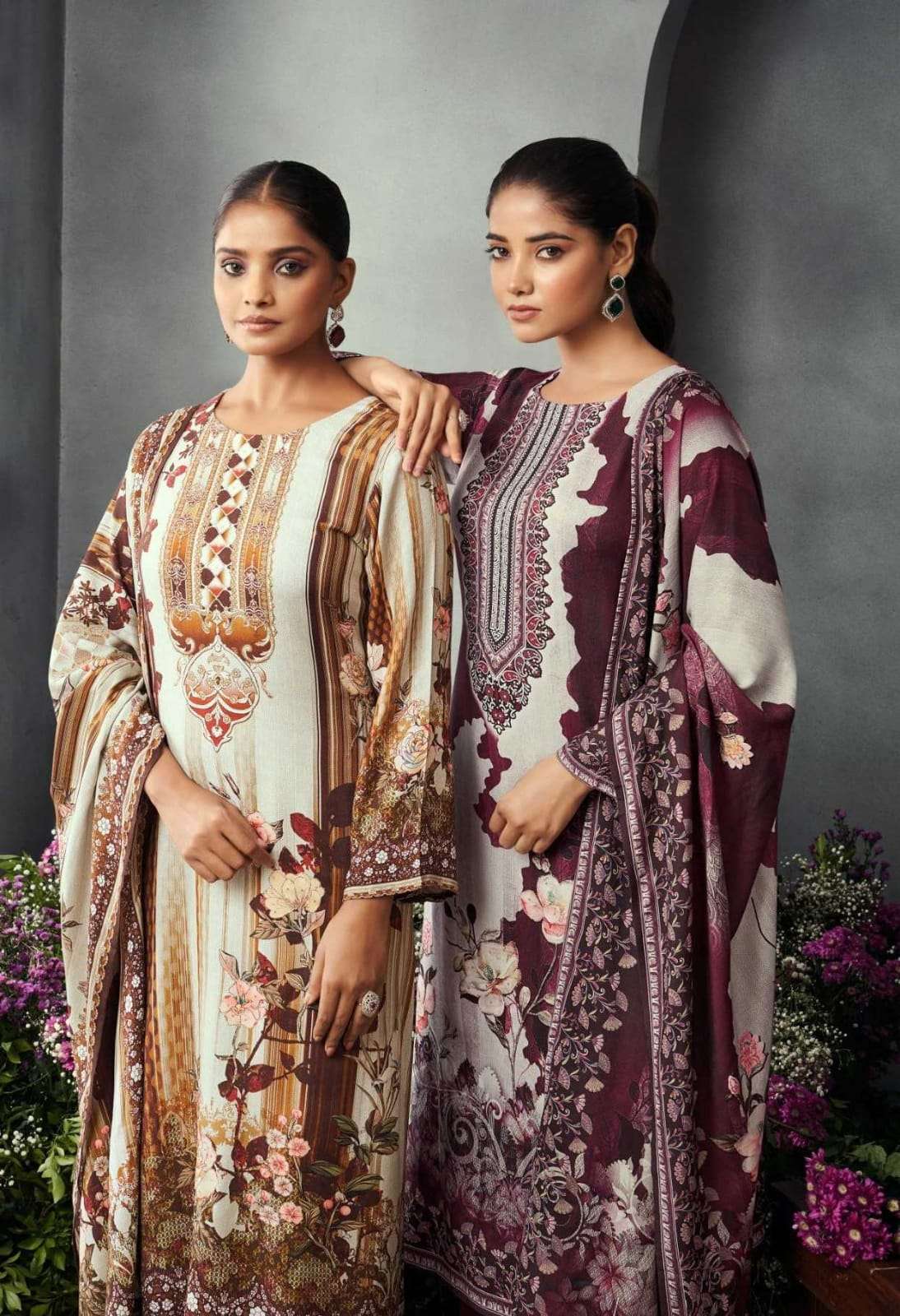 RAAZI CHAKORI PASHMINA DIGITAL PRINT WINTER SUIT CATALOGUE SURAT WHOLESALER