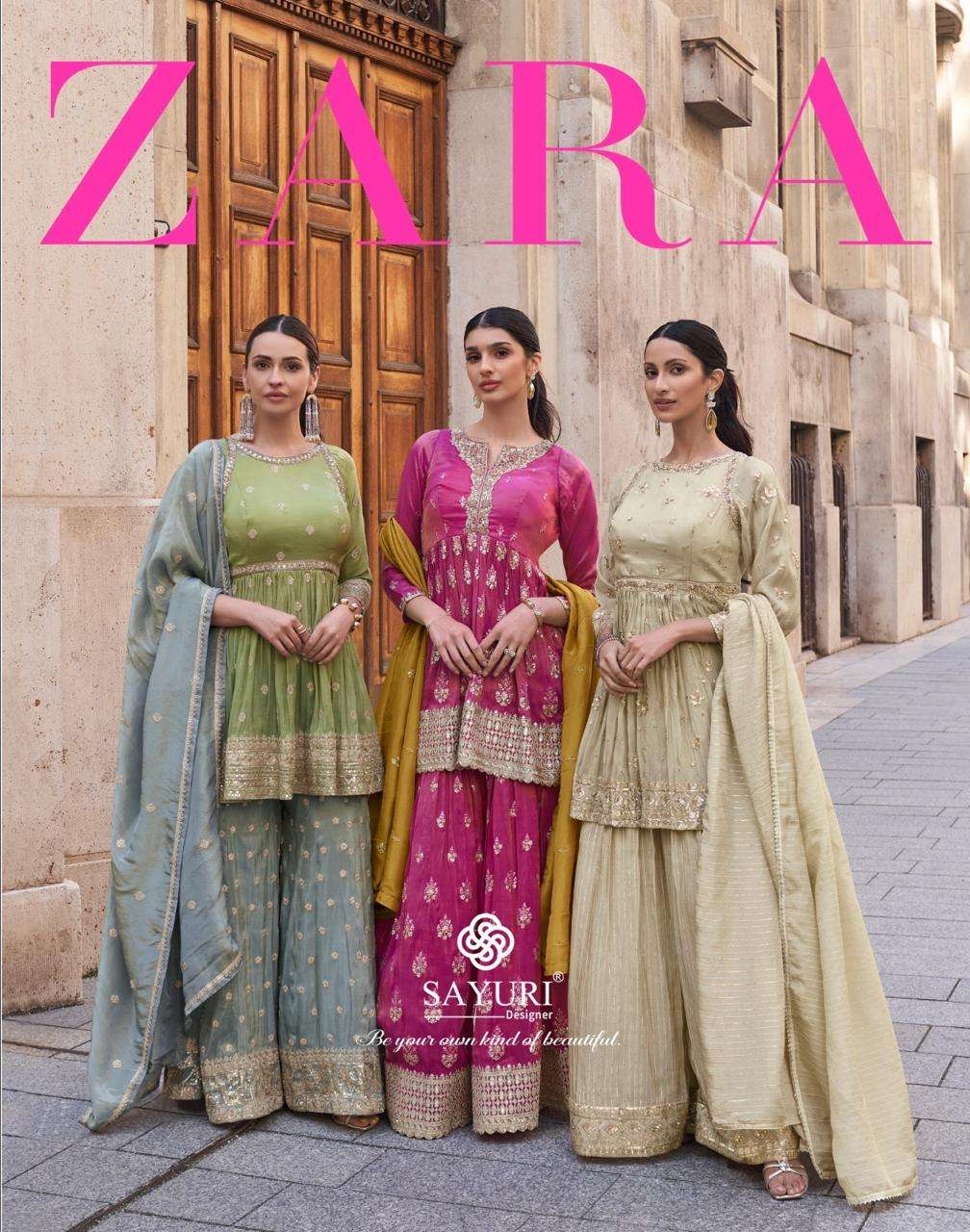 SAYURI DESIGNER ZARA 5614-5615-5616 REDAYMADE PARTY WEAR SAYURI COLLECTION SURAT WHOLESALER 