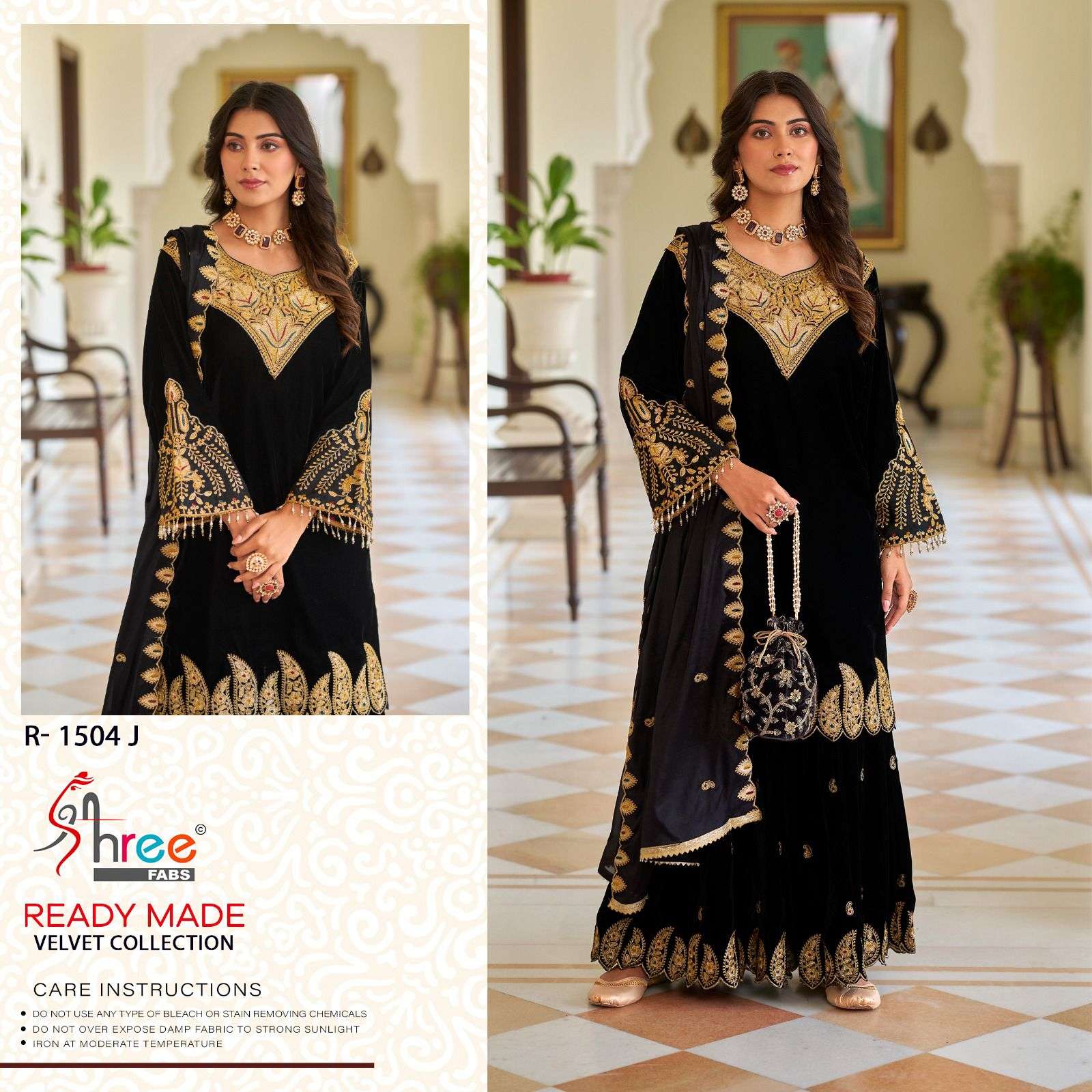 SHREE FABS 1504 SHREE  VELVET READYMADE WHOLESALE SURAT