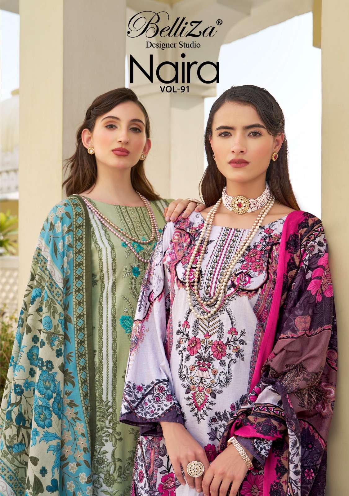 BELLIZA NAIRA VOL 91 COTTON UNSTICH DRESS WHOLESALE 