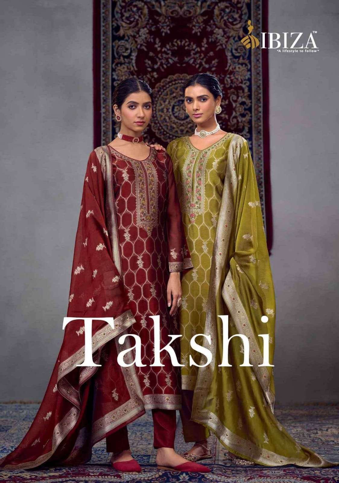 IBIZA TAKSHI BANGALORI SILK SUMMER SUIT CATALOGUE SURAT WHOLESALER 