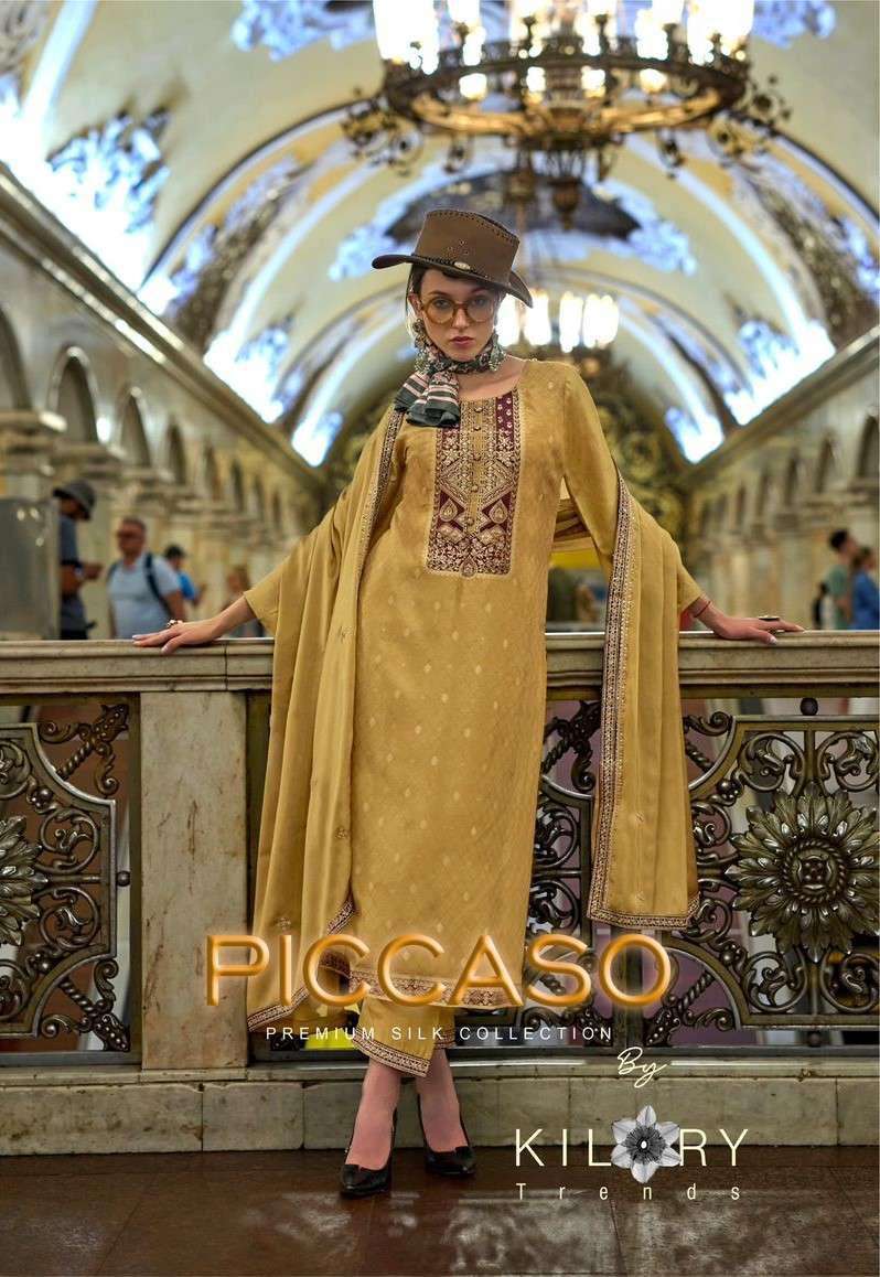 KILORY PICCASO SILK WITH HANDWORK SUIT COLLECTION SURAT 