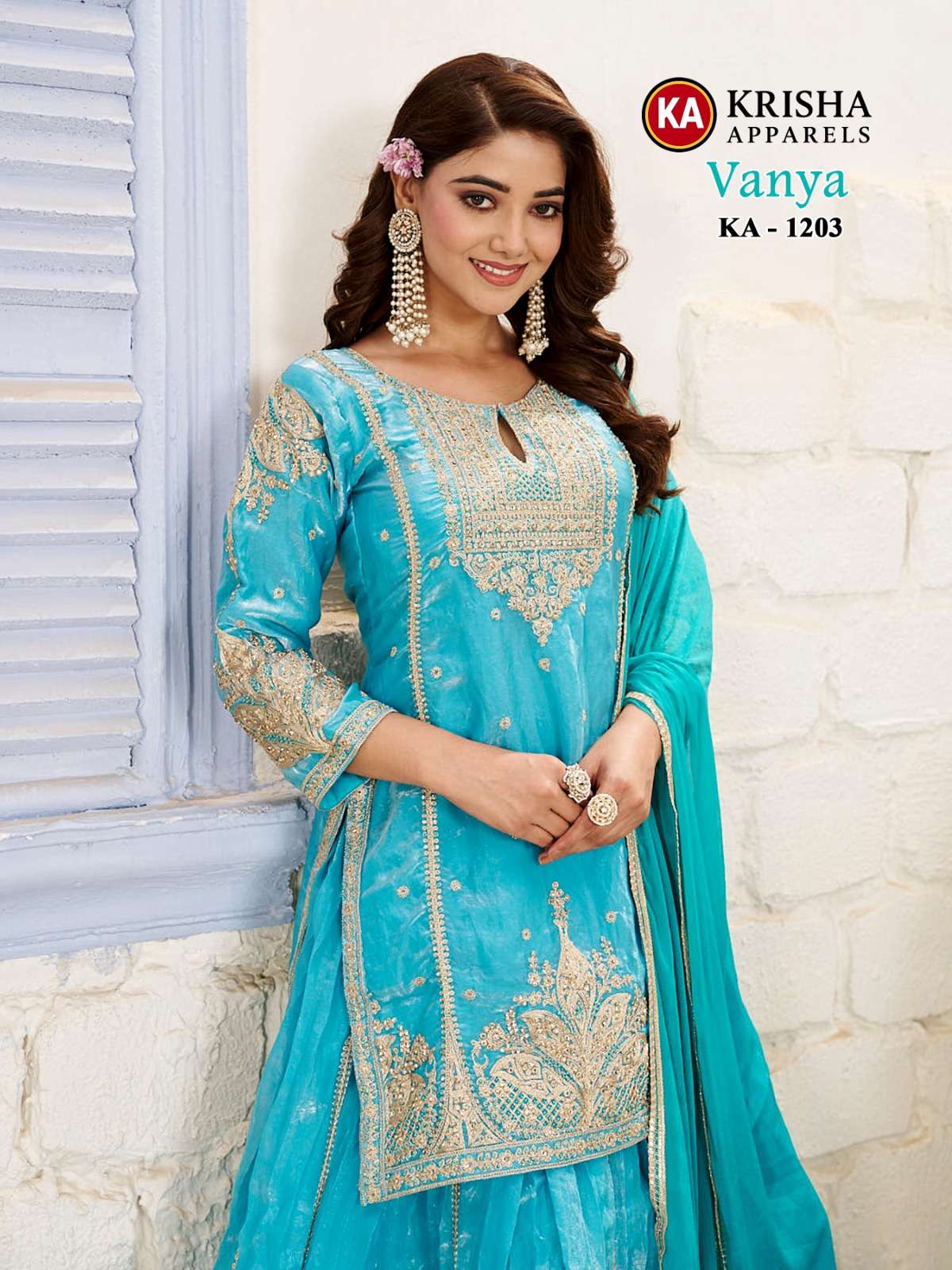 KRISHA APPARELS KA1203 VANYA  DESIGNER READYMADE SUIT 