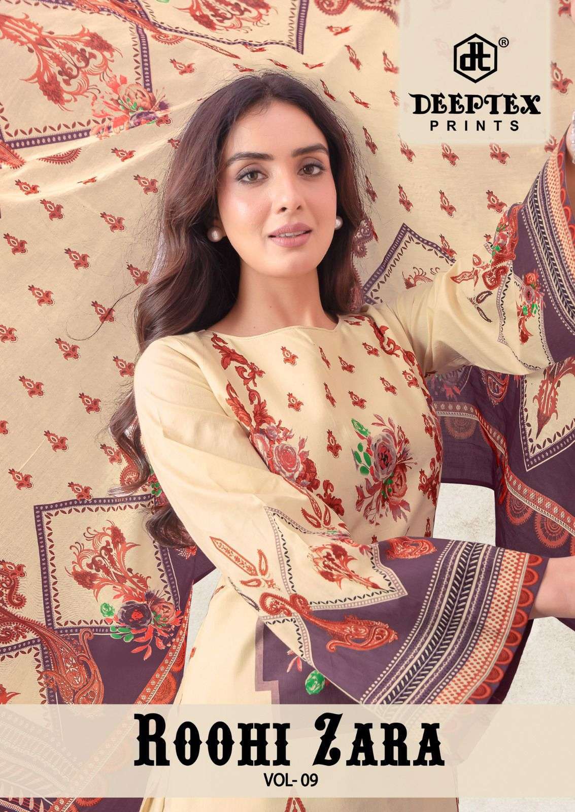 ROOHI ZARA VOL 9 BY DEEPTEX COTTON DRESS MATERIAL WHOLESALE SURAT