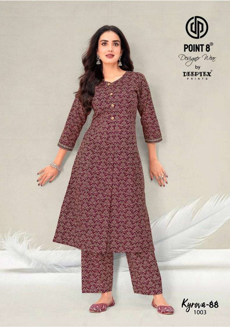 deeptex-point-8-kyrova-88-vol-01-1003.webp DEEPTEX POINT-8 KAYROVA 88 VOL-1 COTTON READYMADE LONG CORD SET WHOLESALE KRISHA APPARELS