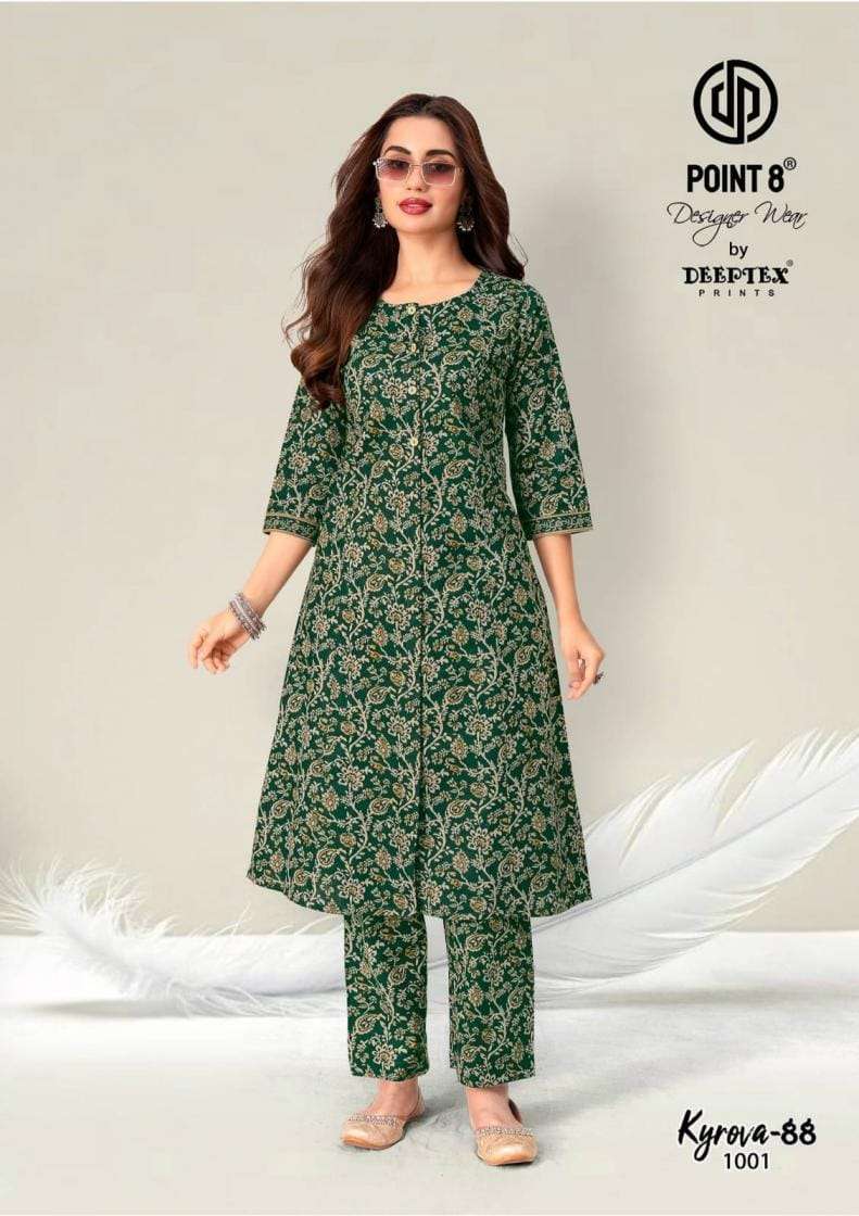 deeptex-point-8-kyrova-88-vol-01-design-1001.webp DEEPTEX POINT-8 KAYROVA 88 VOL-1 COTTON READYMADE LONG CORD SET WHOLESALE KRISHA APPARELS