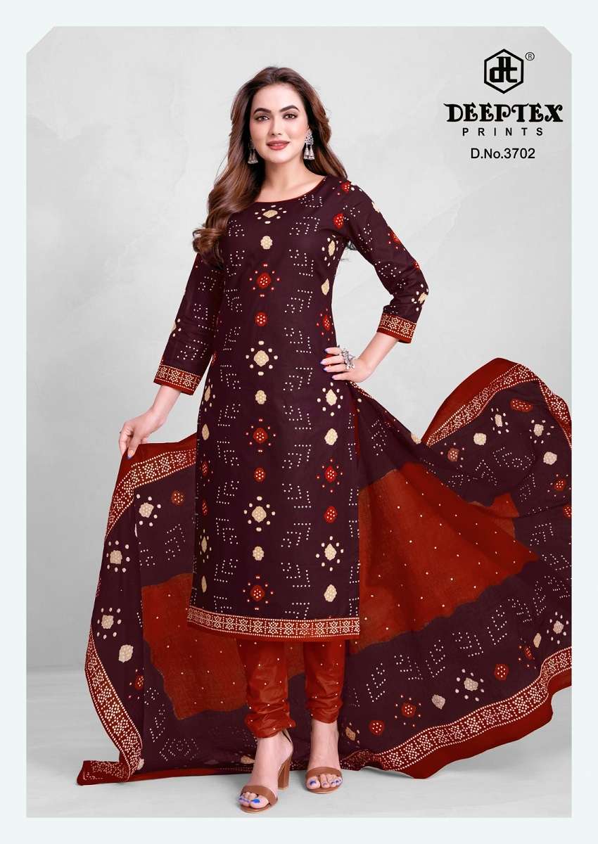 deeptex-prints-classic-chunaris-vol-37-design-3702.webp Deeptex Prints Classic Chunaris Vol 37 Cotton Dress Material | Unstitched Suits Wholesale | Krisha Apparels Surat