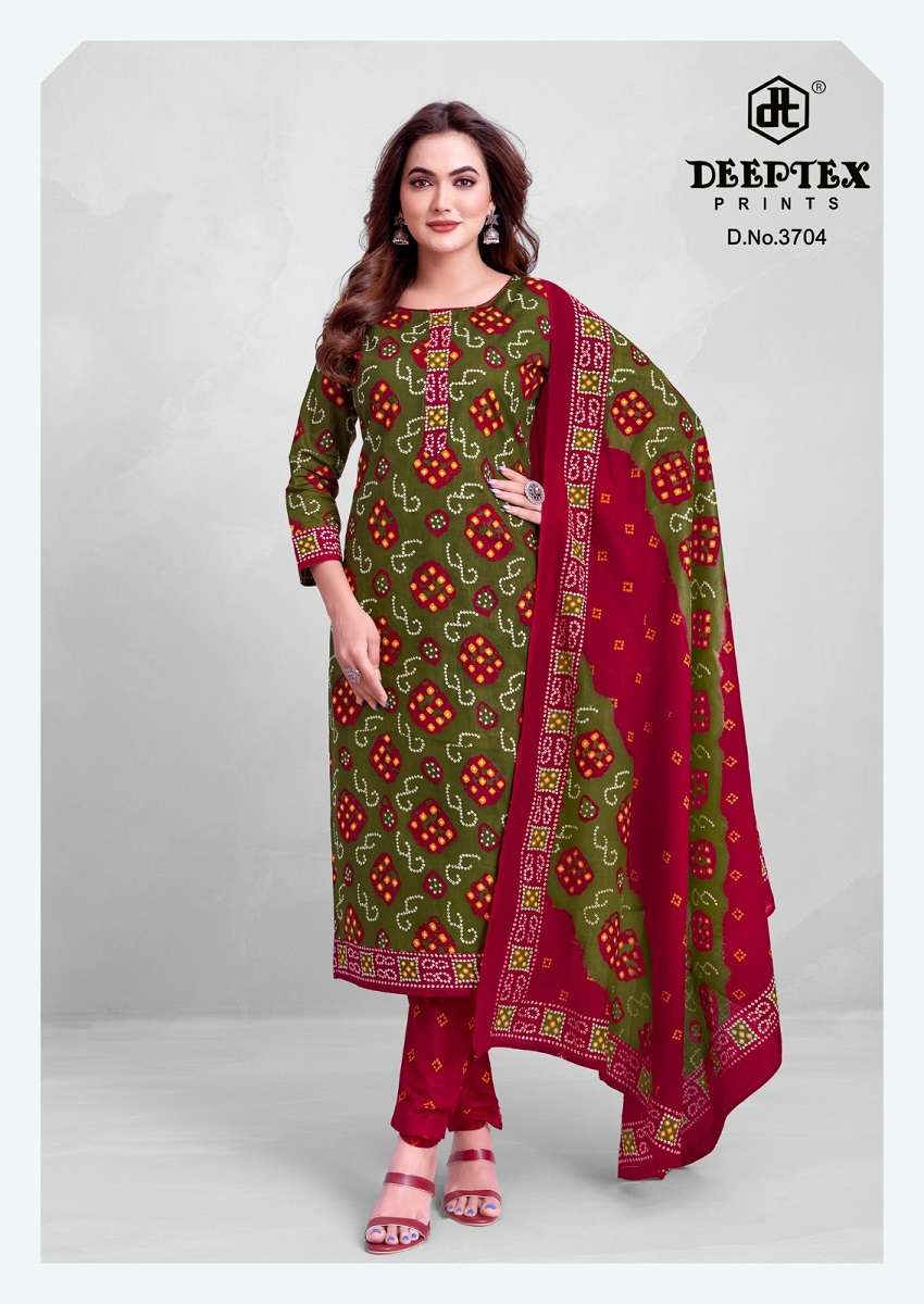 deeptex-prints-classic-chunaris-vol-37-design-3704.webp Deeptex Prints Classic Chunaris Vol 37 Cotton Dress Material | Unstitched Suits Wholesale | Krisha Apparels Surat