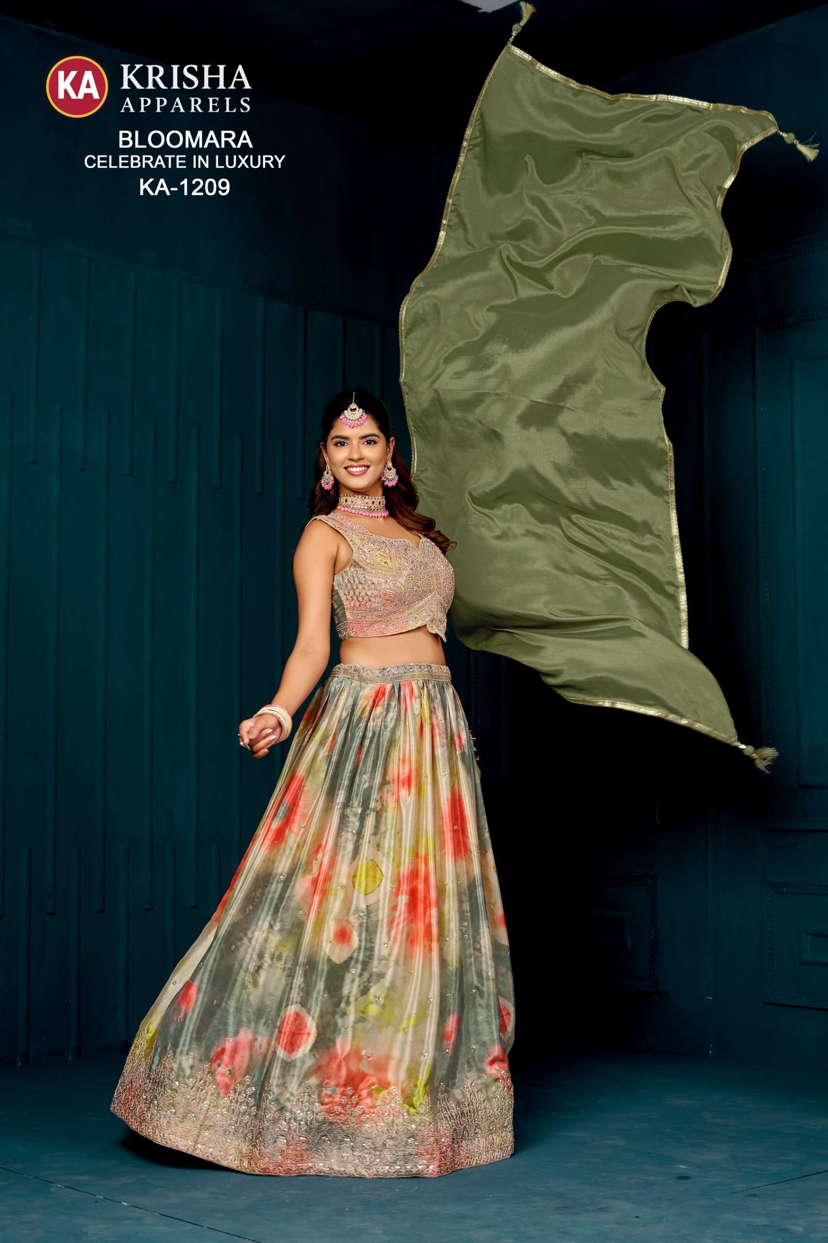krisha-apparels-bloomara-ka-1209 KRISHA APPARELS BLOOMARA KA 1209 PRIMIUM DESIGNER LEHENGA COLLECTION