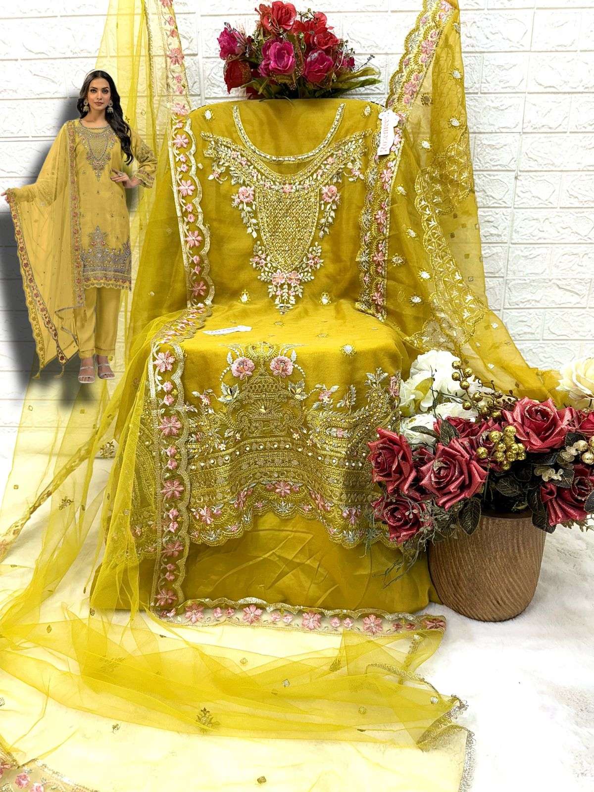 FEPIC C1696 ROSEMEEN PAKISTANI SALWAR DESIGN