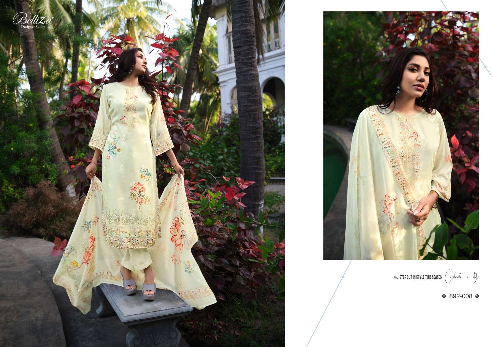 BELLIZA VERONICA LADIES COTTON SUIT SUMMER CATALOGUE